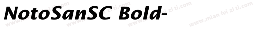NotoSanSC Bold字体转换